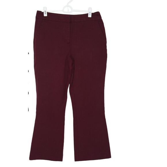 Boden Burgundy Cropped Length Wide Leg Pants Size US 8R UK 12R - Picture 2 of 7
